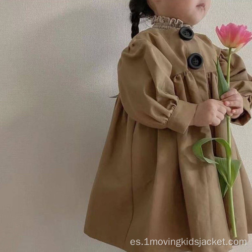 Chaqueta cortavientos retro de bosque para niñas de otoño e invierno